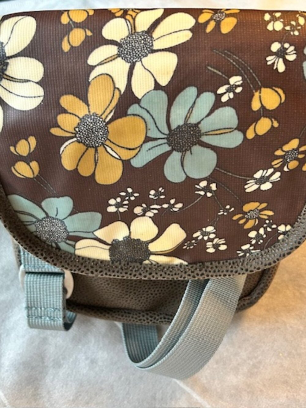 Haiku Sharon Eisenhauer Brown Floral Crossbody Bag Purse - Picture 8 of 8